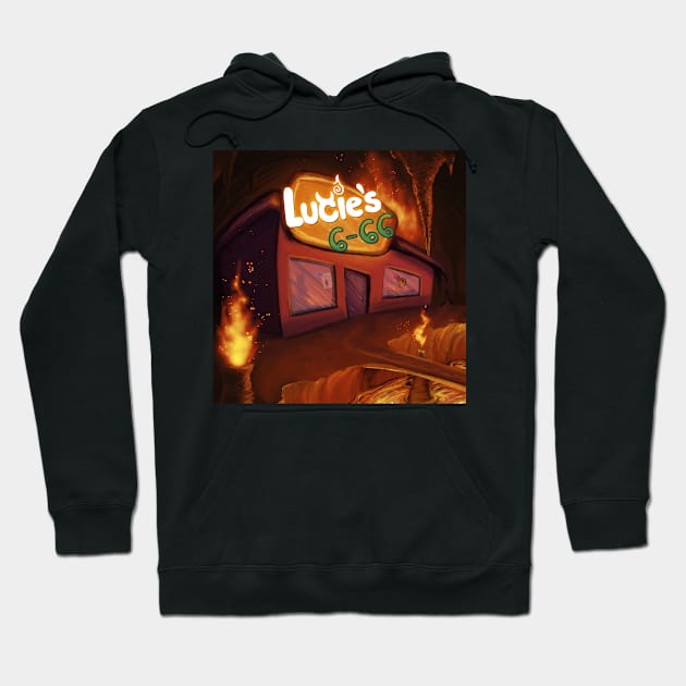 Lucie's 6-66 The Number One Convenience Store in all DamnNation Hoodie by Language of Bromance Podcast